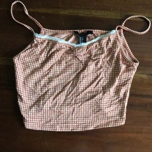 ruffle top cropped tank